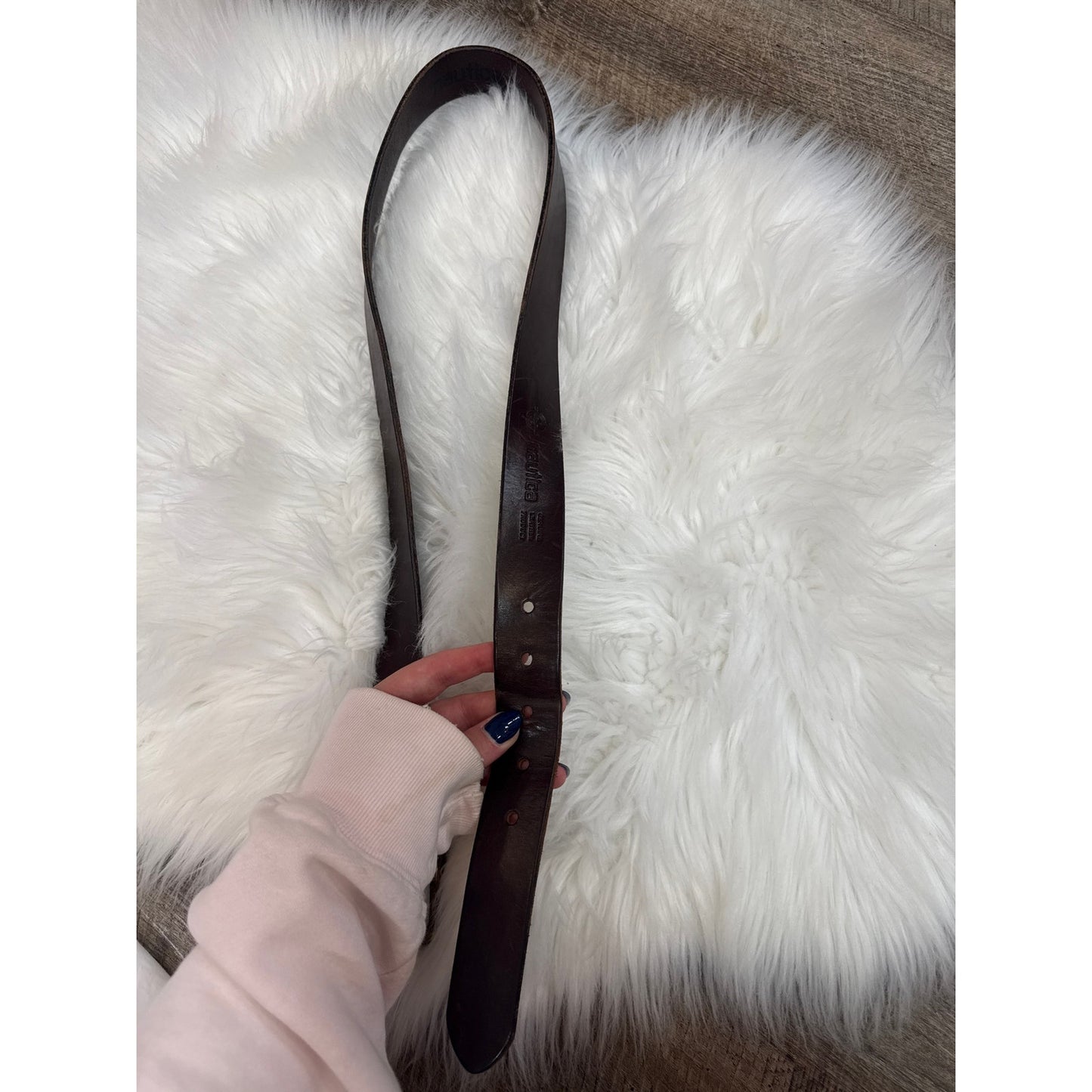 Vintage Nautica Leather Belt - Size 36