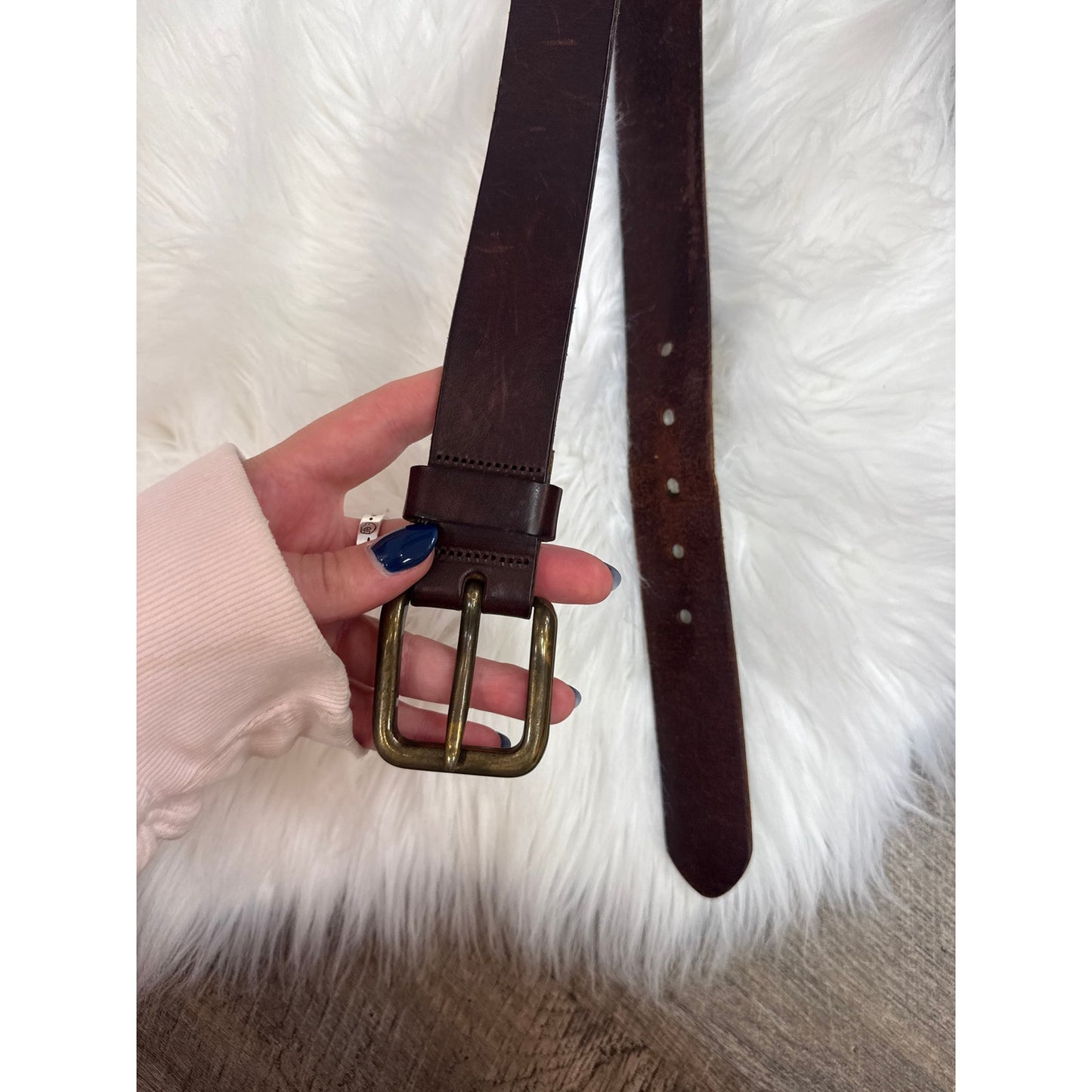 Vintage Nautica Leather Belt - Size 36