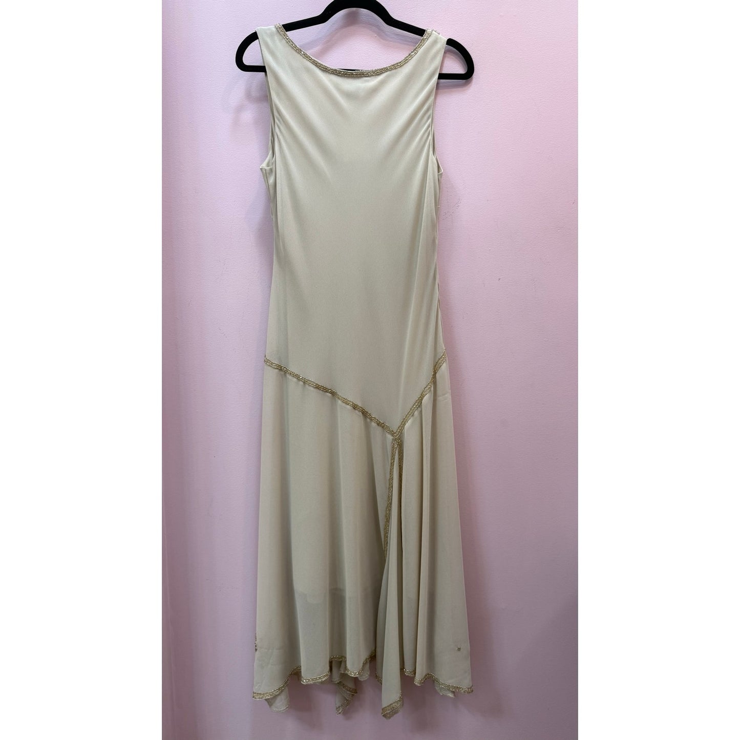 Vintage Midnight Velvet Y2K Beaded Sequin Gown Made in India Size L
