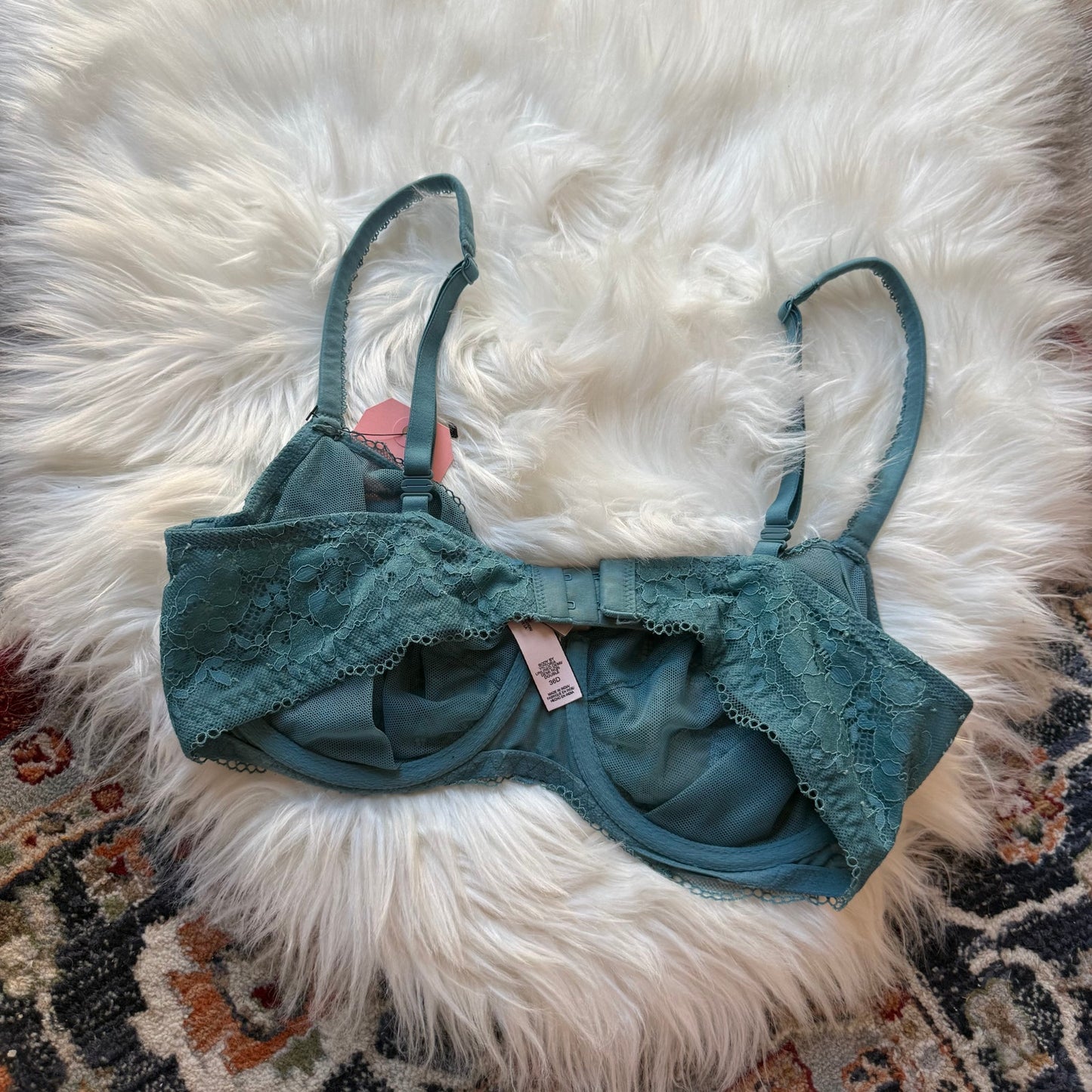 Victoria's Secret Body by Victoria "Unlined Demi" Blue Lace Bra - 36D
