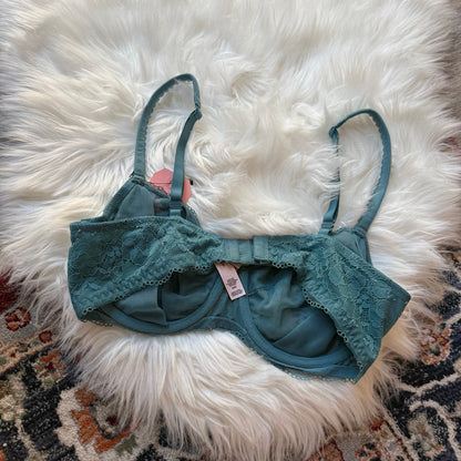 Victoria's Secret Body by Victoria "Unlined Demi" Blue Lace Bra - 36D
