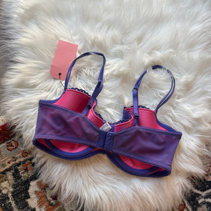 B. tempt'd Purple & Pink Lace Bra - 34DD
