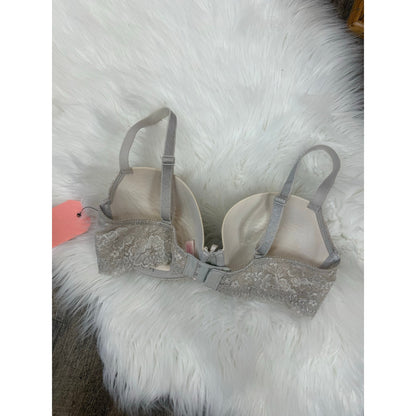 Victoria's Secret Grey Lace Bra - Size 34D