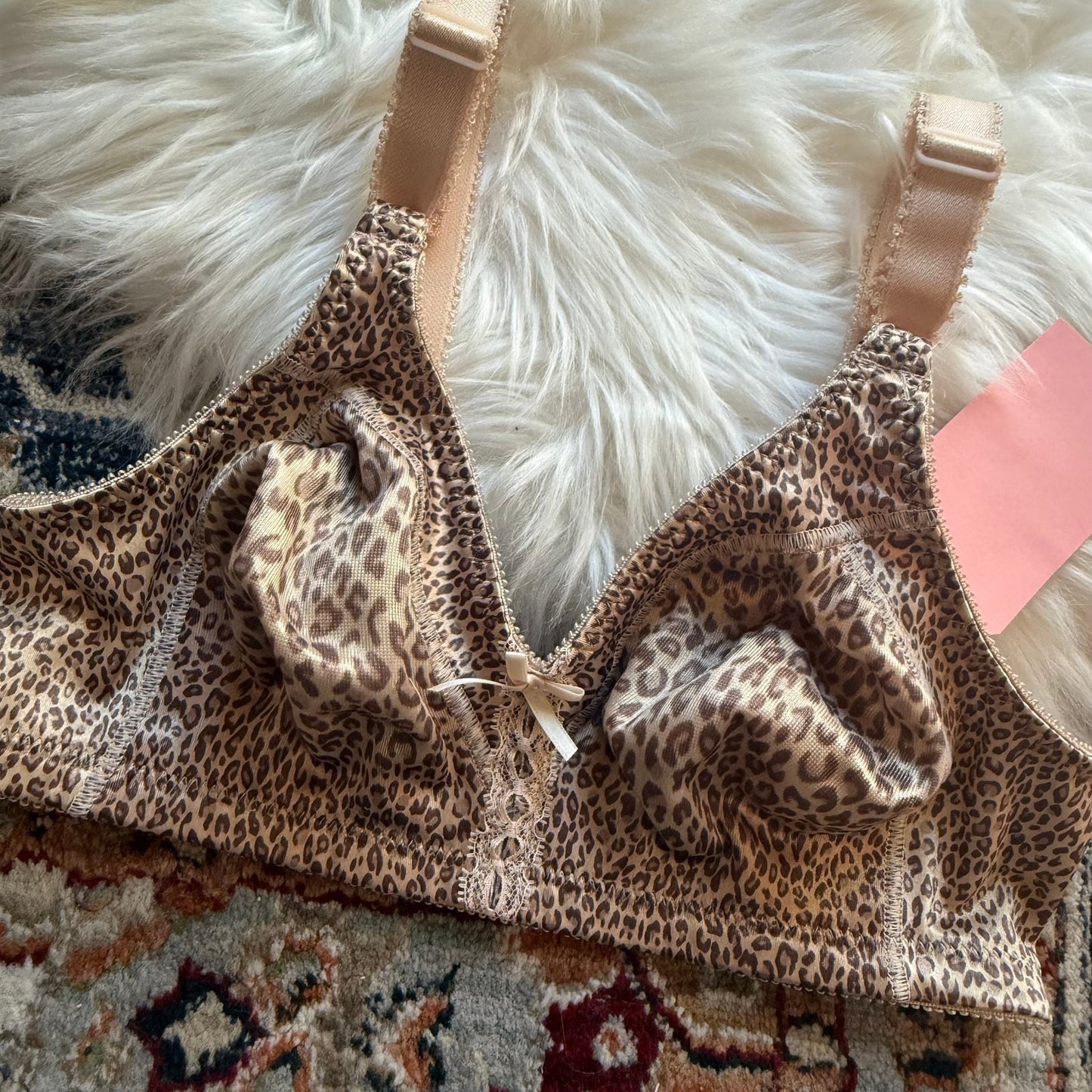 Vintage Animal Print Soft Cup Bra/Bralette - 34B