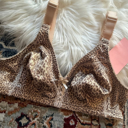 Vintage Animal Print Soft Cup Bra/Bralette - 34B