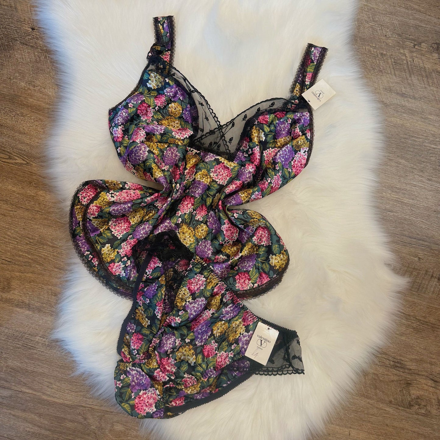 Valentino Intimo Vintage Satin Lounge Set - Size M/L