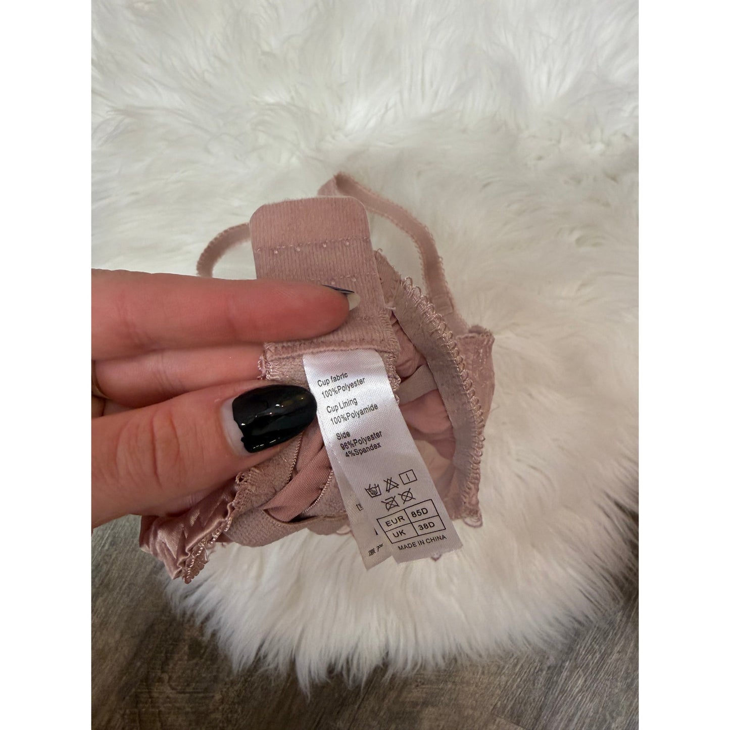 Pink Lace Bra - 38D