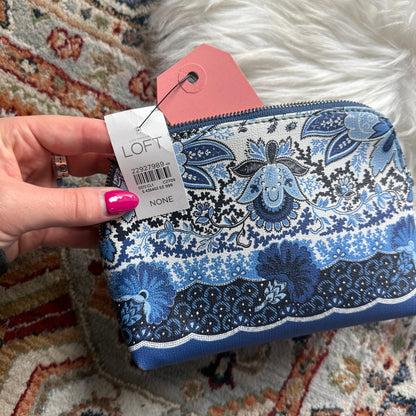 J. Crew Blue & White Pouch/Organizer/Clutch - NEW