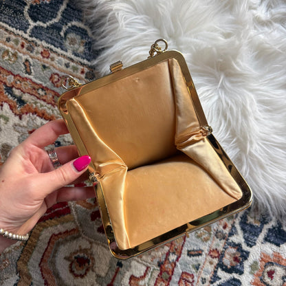 Vintage Gold Evening Bag - EUC