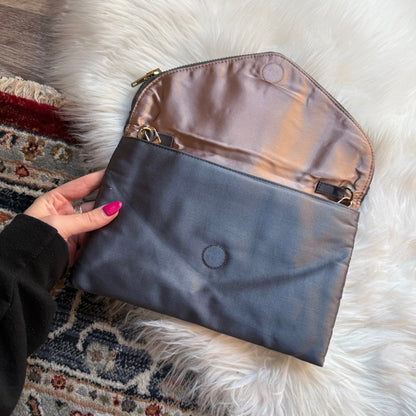 J. Crew Grey Satin Clutch/Chain Bag - New