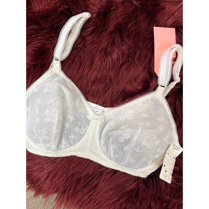 Vintage 1960s Permalift by Kayser White Lace Bra - Size 34C