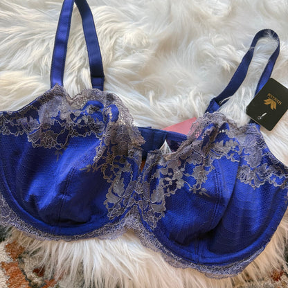 Wacoal Purple Satin & Lace Bra - 36DD