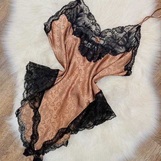 Christian Dior Vintage Satin Bodysuit/Teddy - Size L