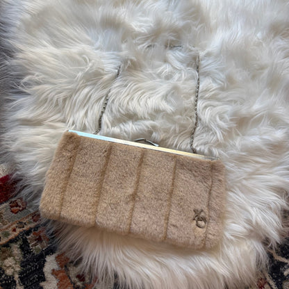 Vintage XOXO Soft Vegan Fur Mini Evening Bag