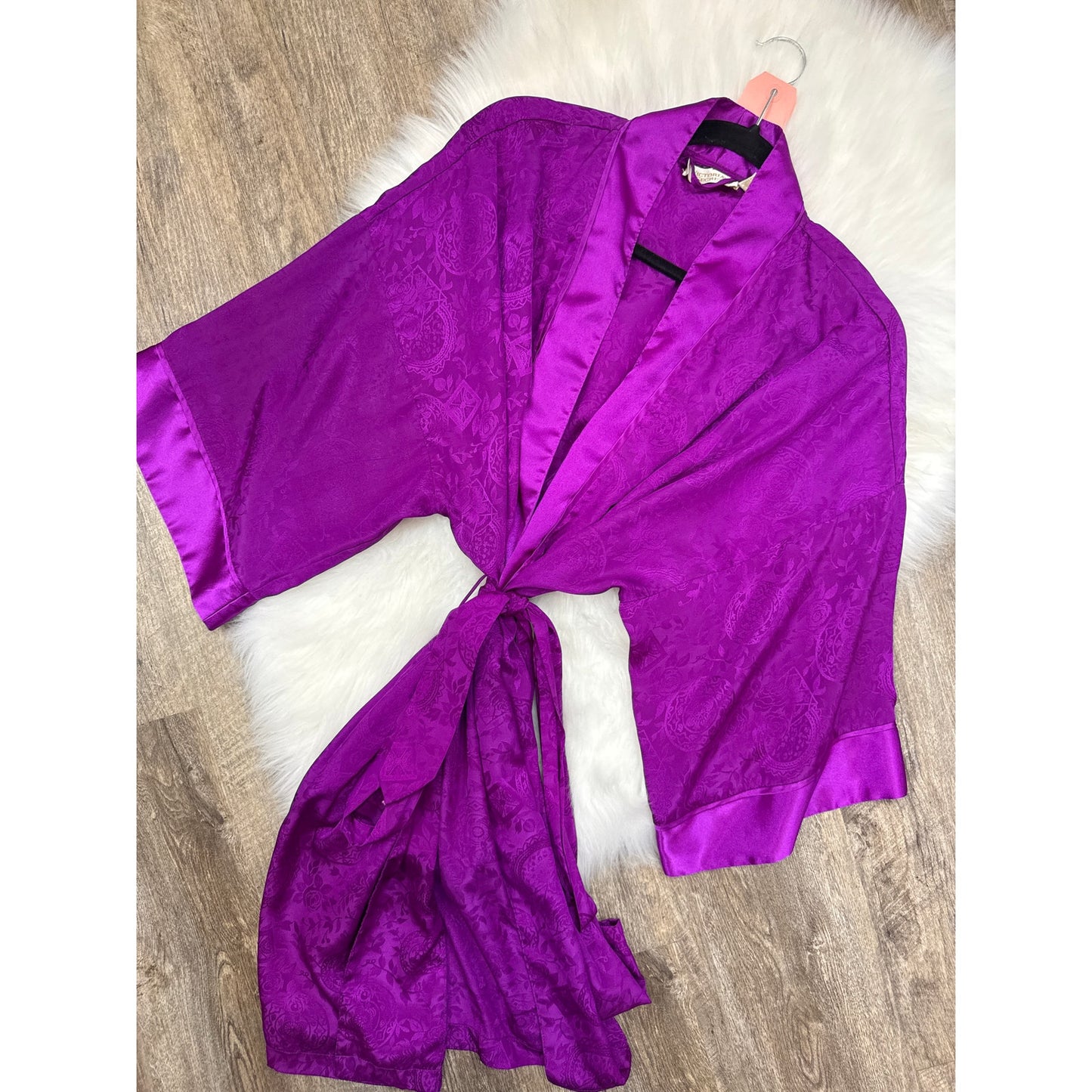 Vintage Victoria's Secret Gold Label Satin Robe - OS