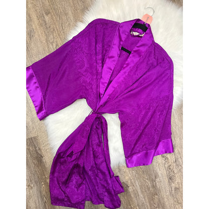 Vintage Victoria's Secret Gold Label Satin Robe - OS