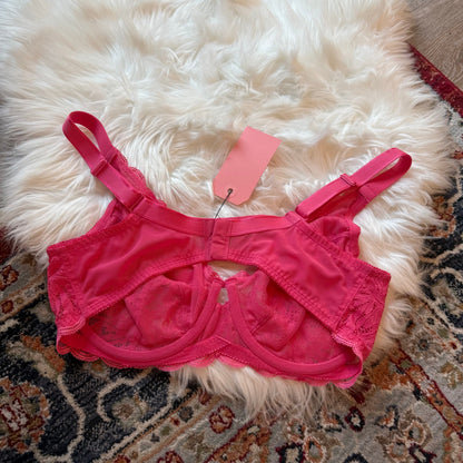 Paramour Hot Pink Lace Bra - 38D