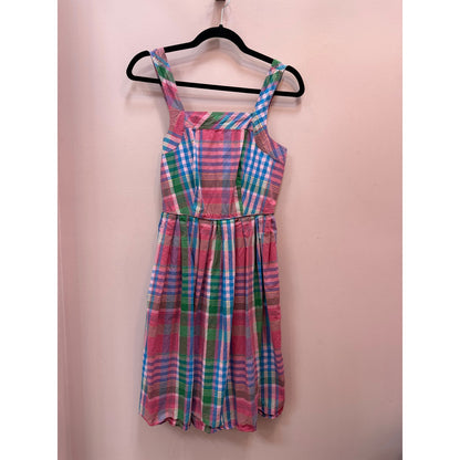 J. Crew Pink & Blue Plaid Summer Sundress - Size 00/XS