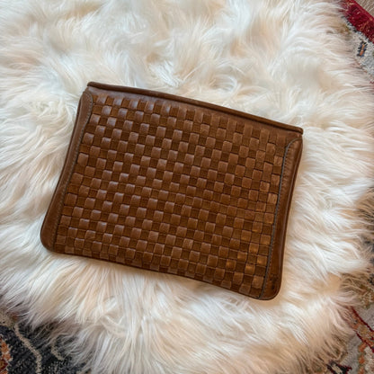 Frye Oriana Clutch/Crossbody Leather Woven Bag - Brand New, Detachable Strap