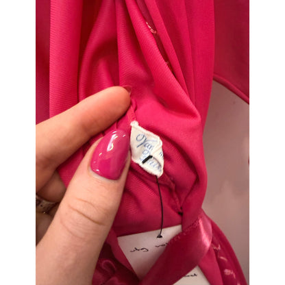Vintage 1960s Vanity Fair Pink Beaded Robe - EUC, Size Small, Nylon