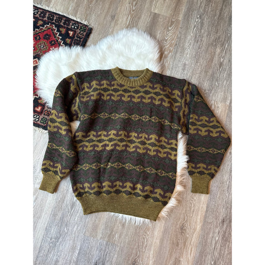 Vintage Patterned Crew - Size S