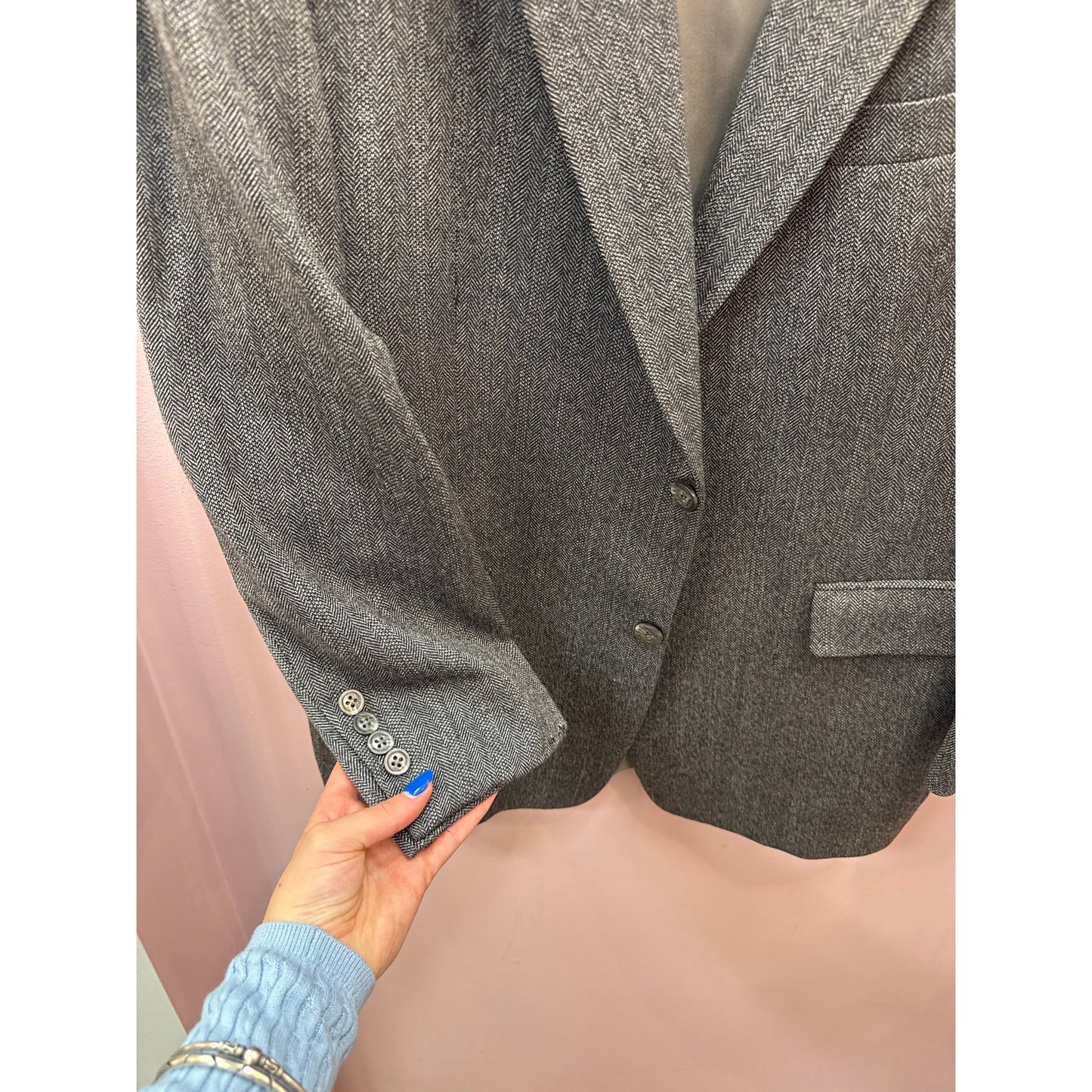 Vintage Hart Shaffner & Marx 100% Wool Suit Jacket - Size 42