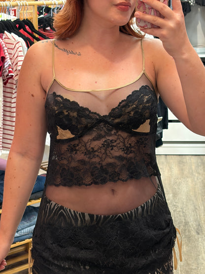 Victoria's Secret Vintage Y2K Silk & Lace Babydoll - Size S