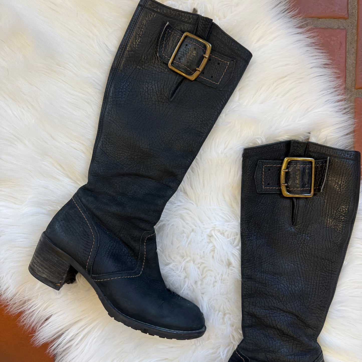 Paul Green Designer Leather Boots - 6.5/7, Narrow Calf