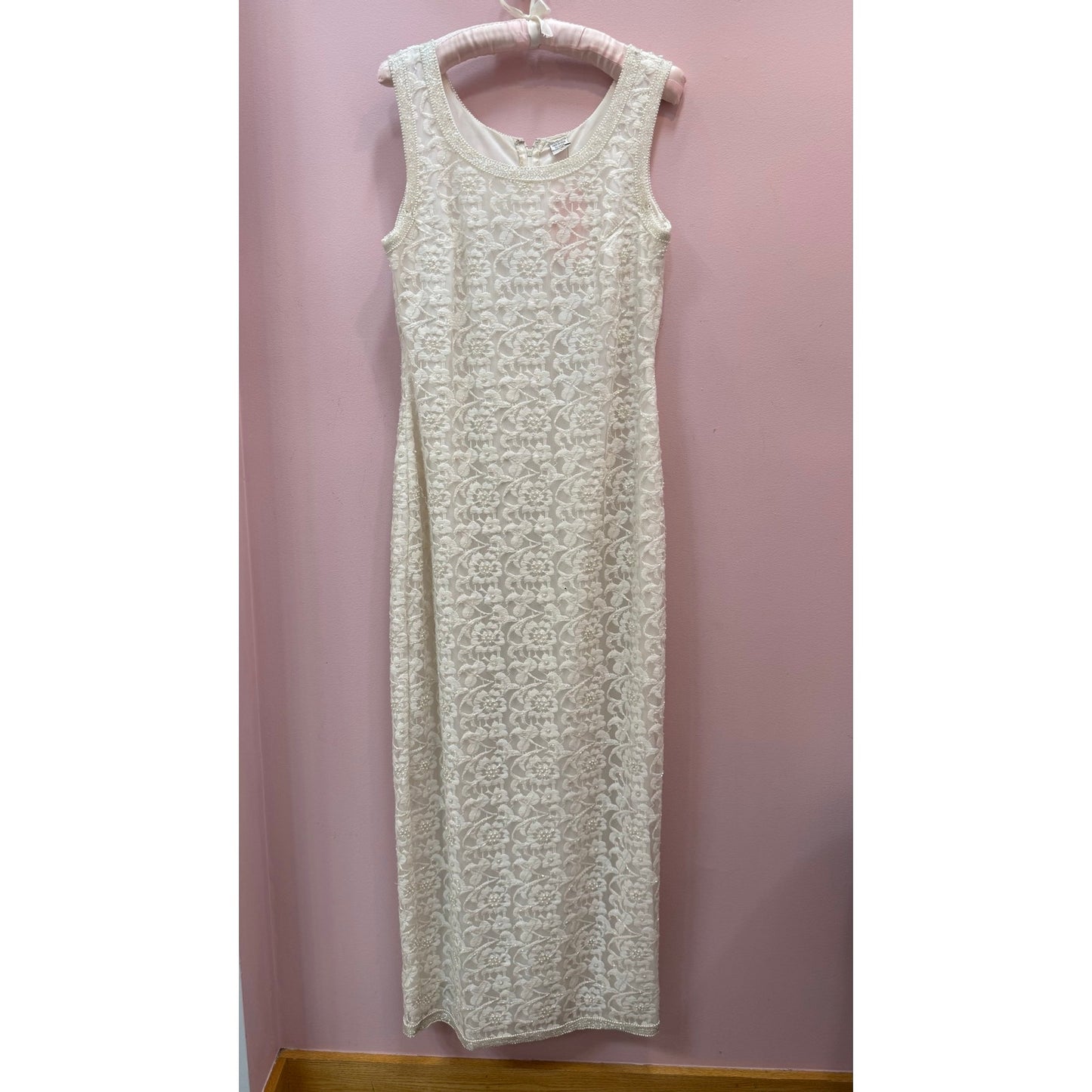 Vintage Laurence Kazar 2 Pc Beaded Bridal Set - Jacket and Dress Size L