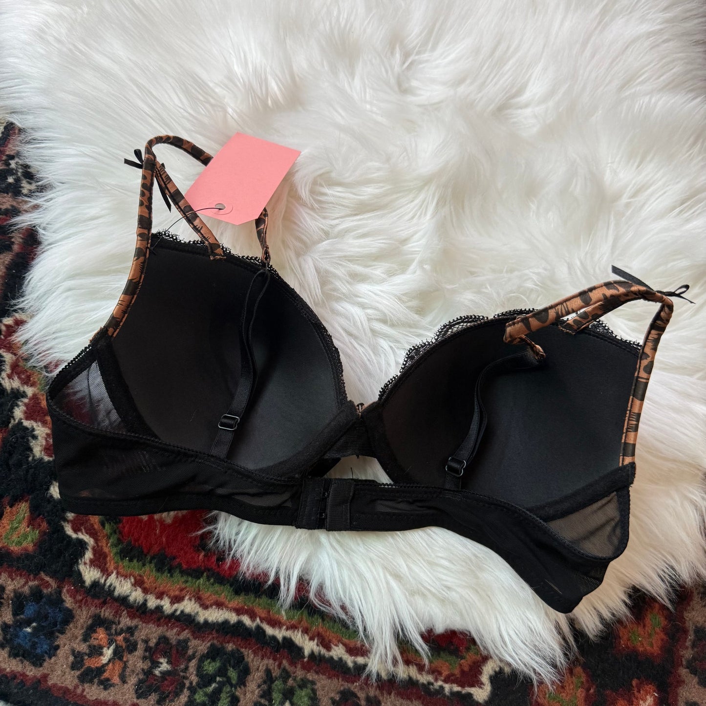 Y2K Cheetah/Lace Bra - 36B