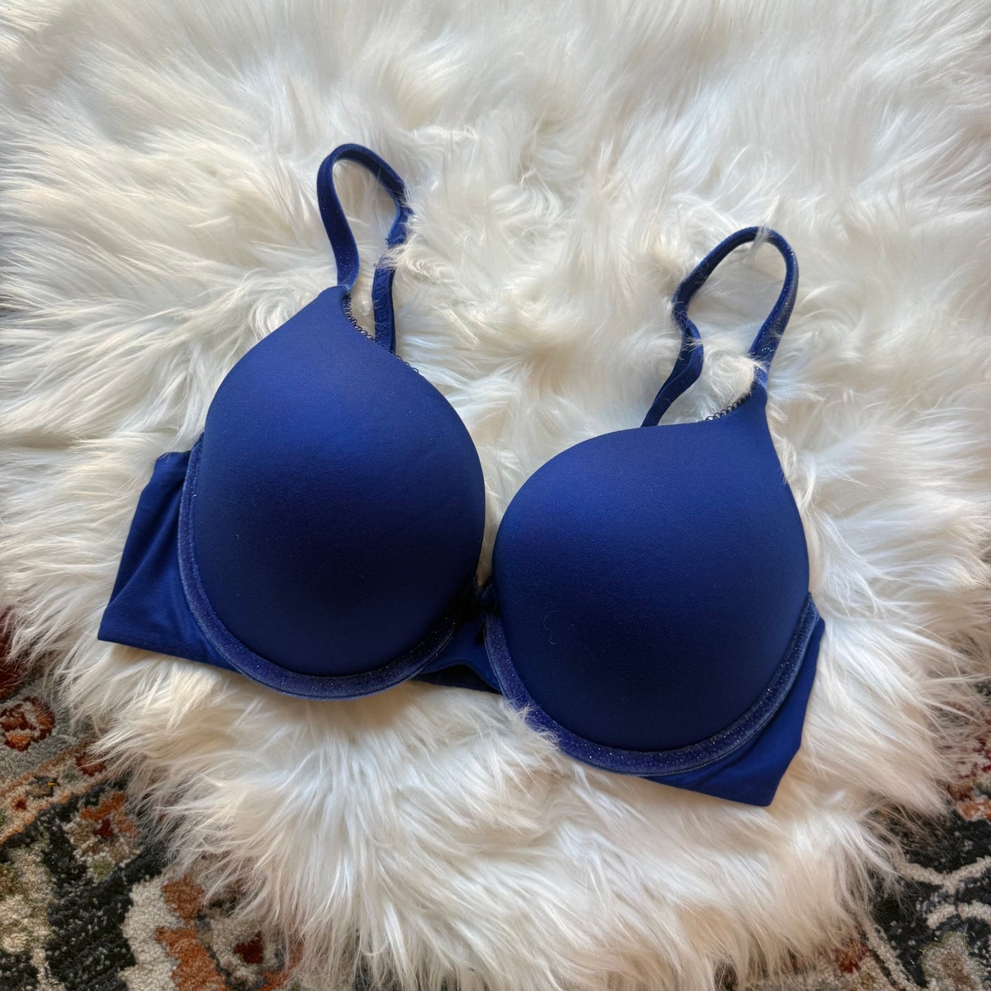 Victoria's Secret Body by Victoria "Perfect Shape" Navy/Royal Blue Bra - 34D