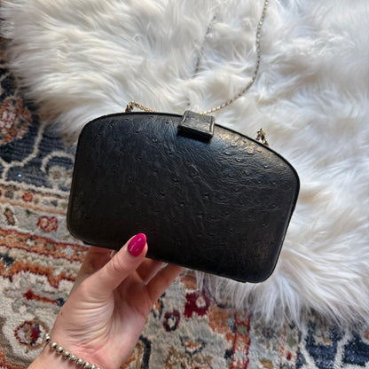 Vintage Hard Shell Clutch/Crossbody Evening Bag