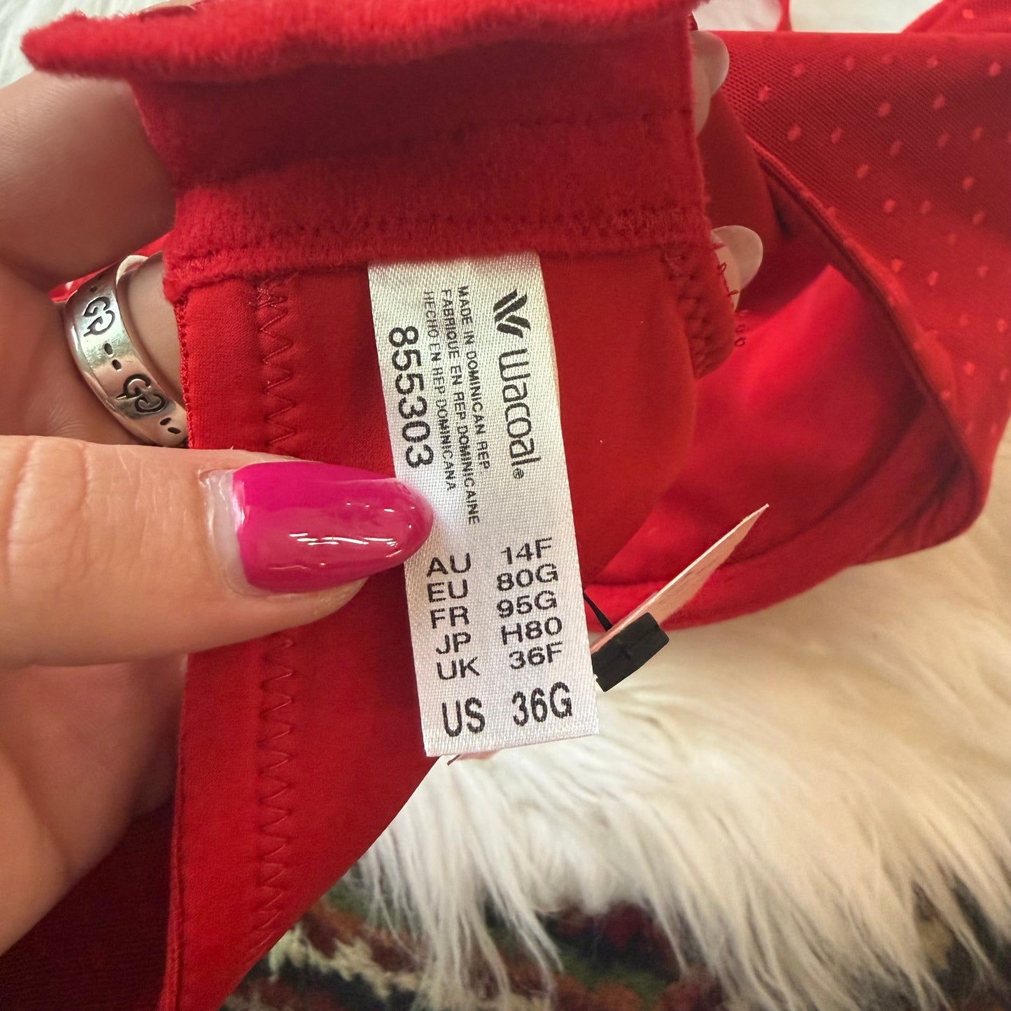 Wacoal Red T Shirt Bra - 36G