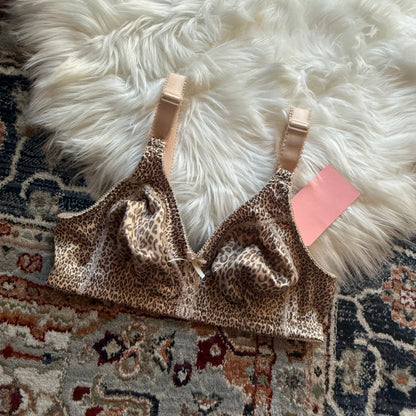 Vintage Animal Print Soft Cup Bra/Bralette - 34B