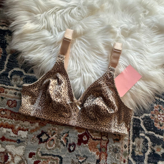 Vintage Animal Print Soft Cup Bra/Bralette - 34B