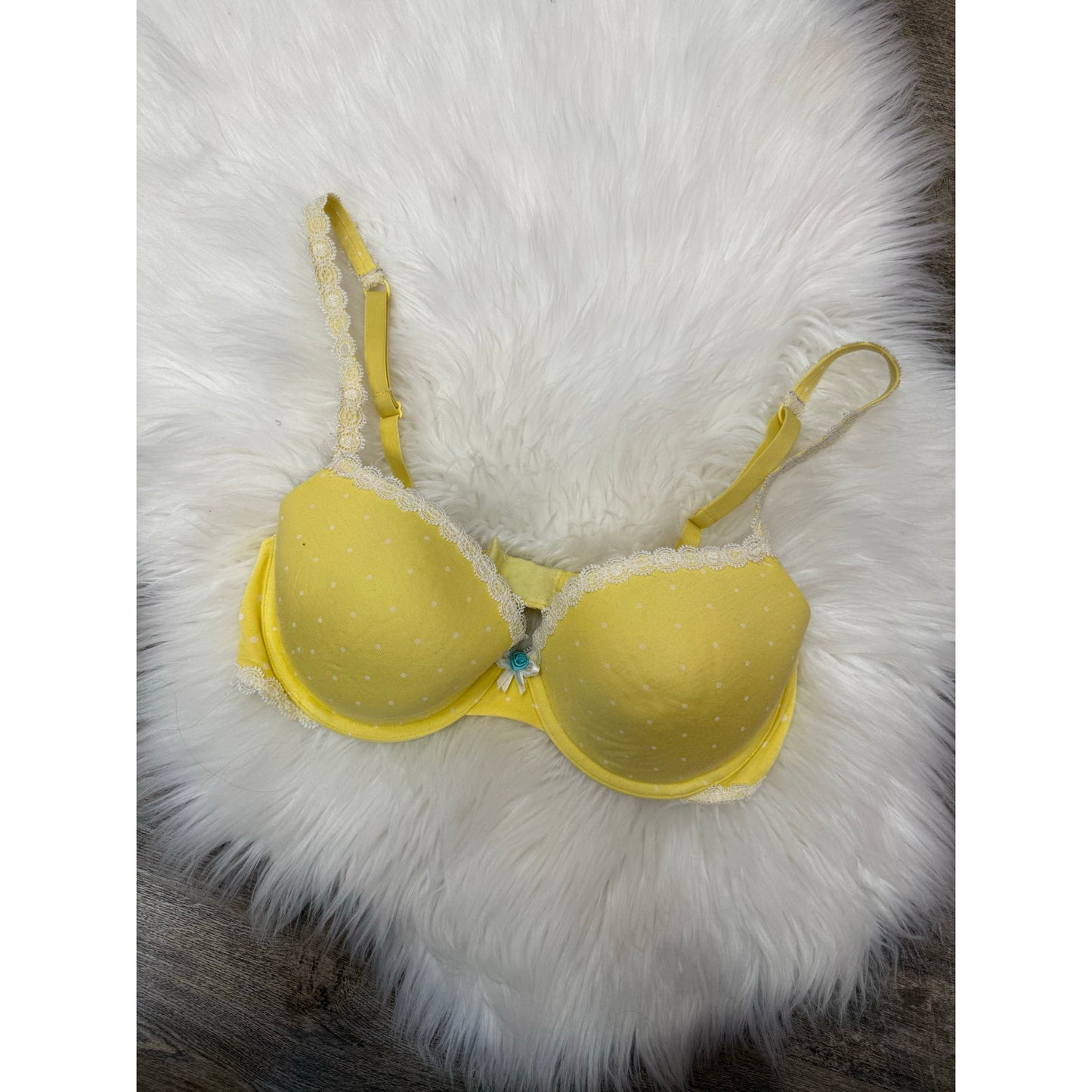 Victoria’s Secret Yellow Polka Dot Bra - 36C