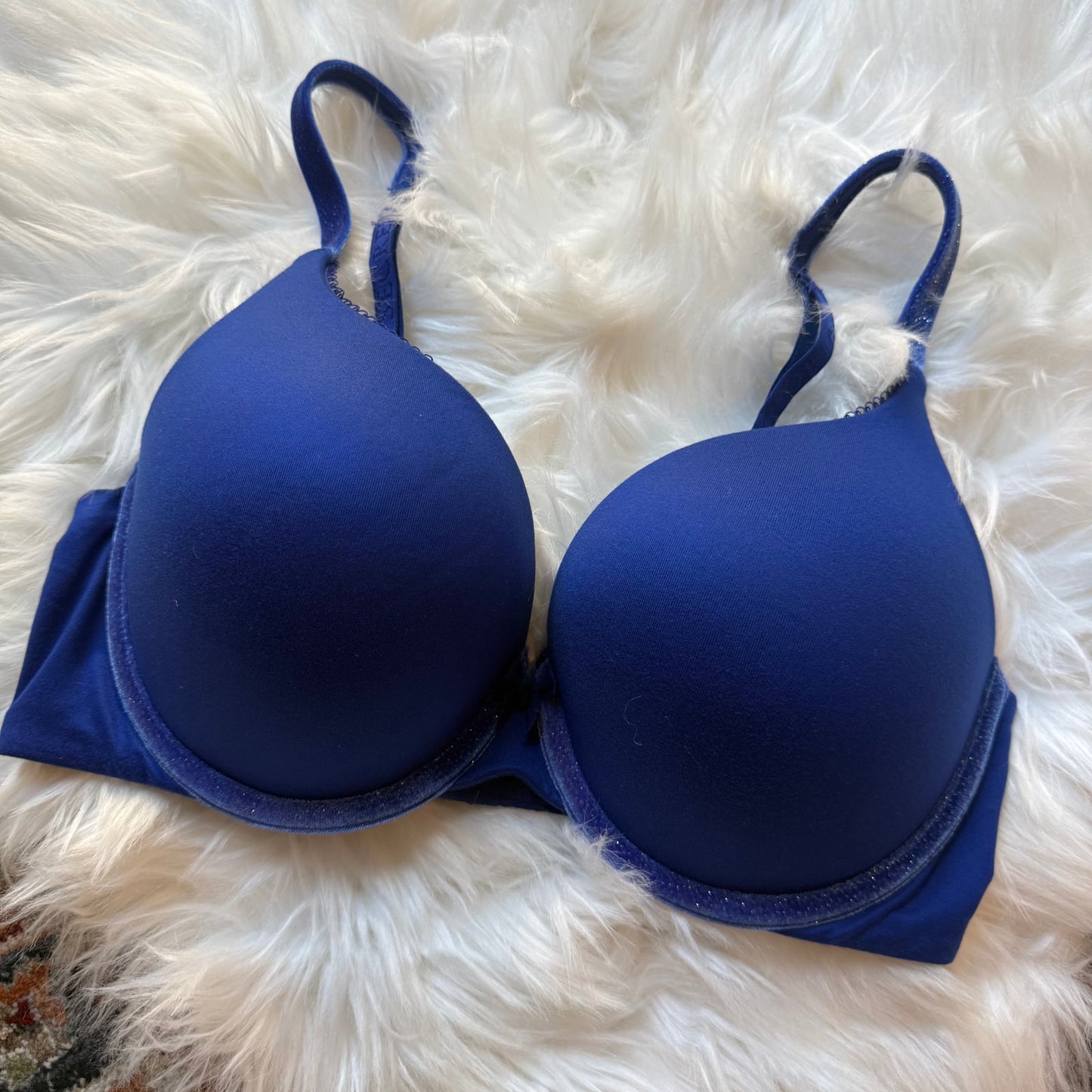 Victoria's Secret Body by Victoria "Perfect Shape" Navy/Royal Blue Bra - 34D