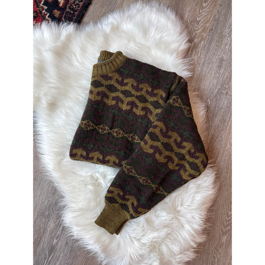 Vintage Patterned Crew - Size S