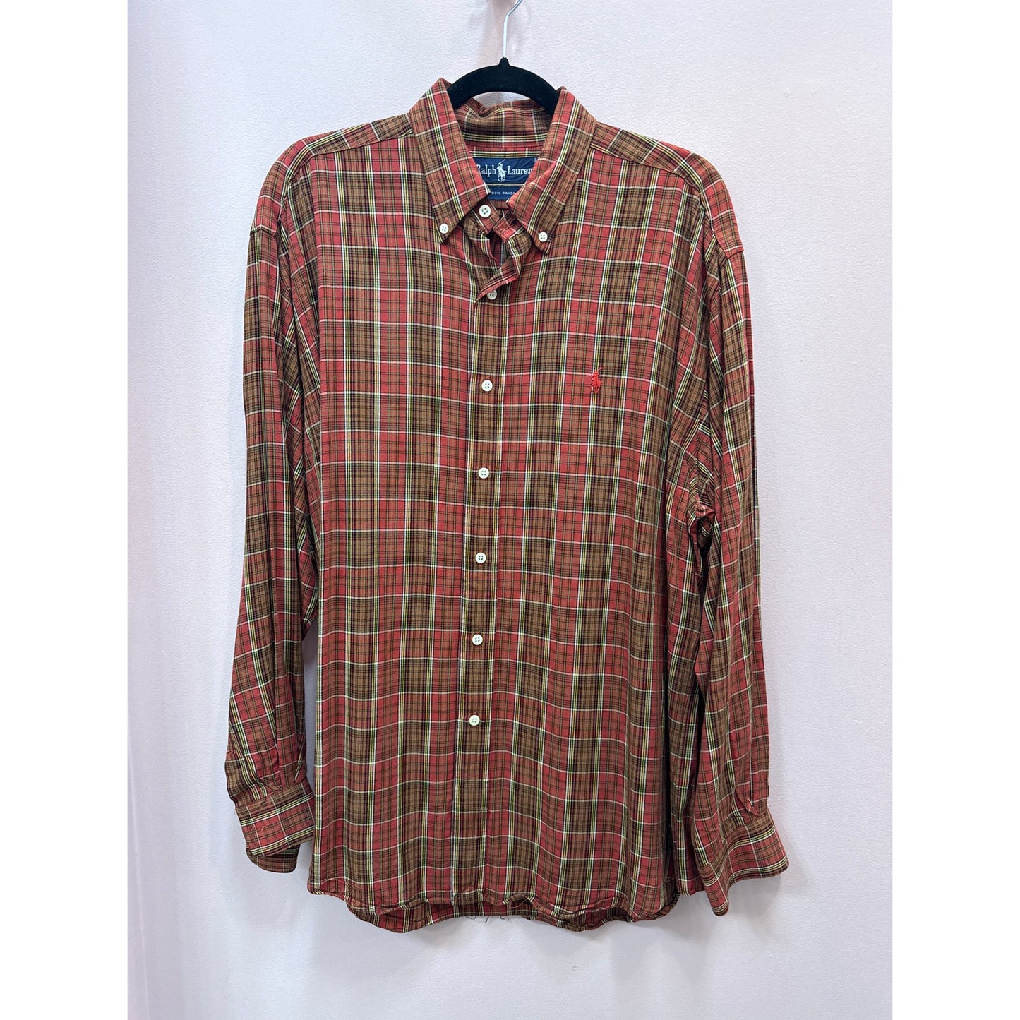 Vintage Ralph Lauren Rayon Button Down - Size L