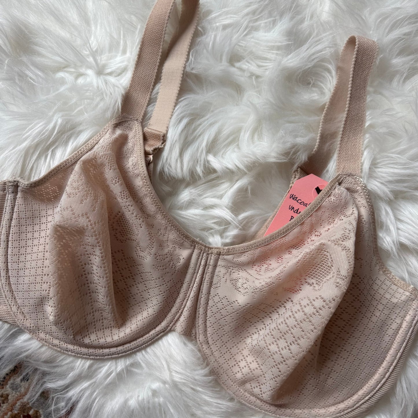 Wacoal Beige Lace T Shirt Bra - 36DDD