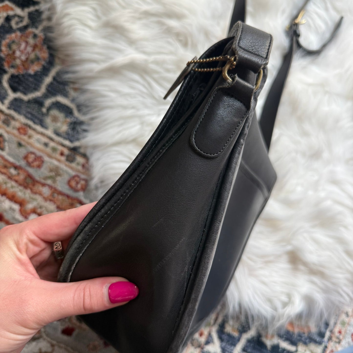Coach Vintage 1980s Black Stewardess Bag (Style #9525), EUC
