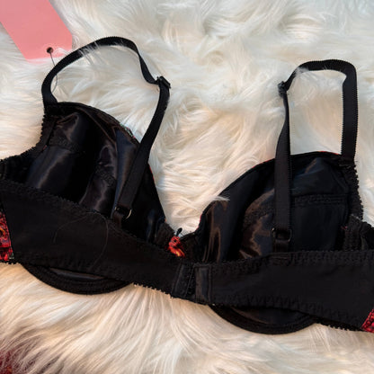 Vintage 1990s Red Rose Bra - 36C