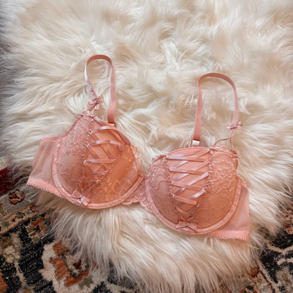Ballerina Corset Pastel Pink Bra - 36C