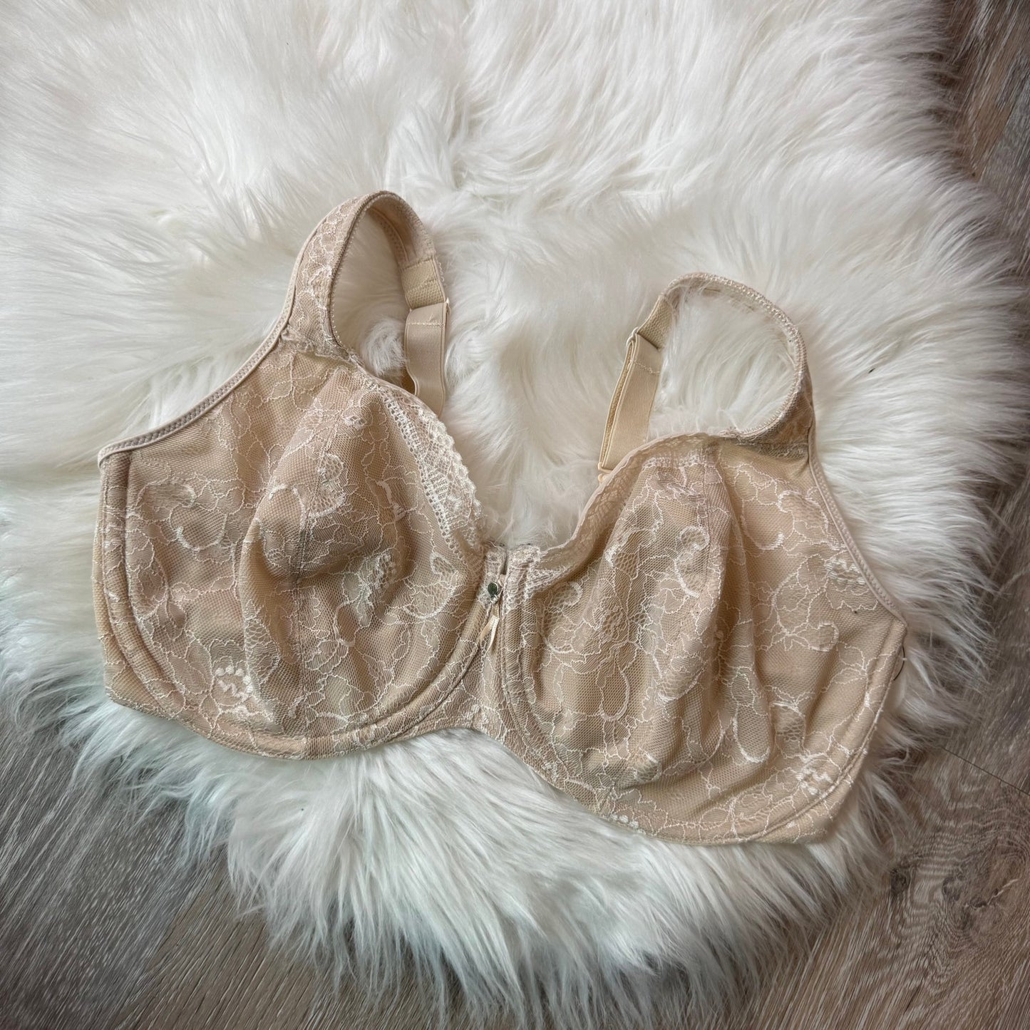 Bali Vintage Neutral Lace Bra - 36DD