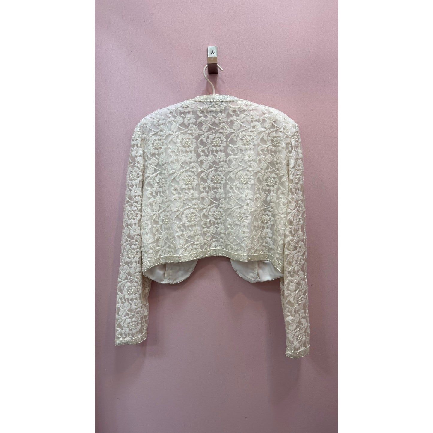 Vintage Laurence Kazar 2 Pc Beaded Bridal Set - Jacket and Dress Size L