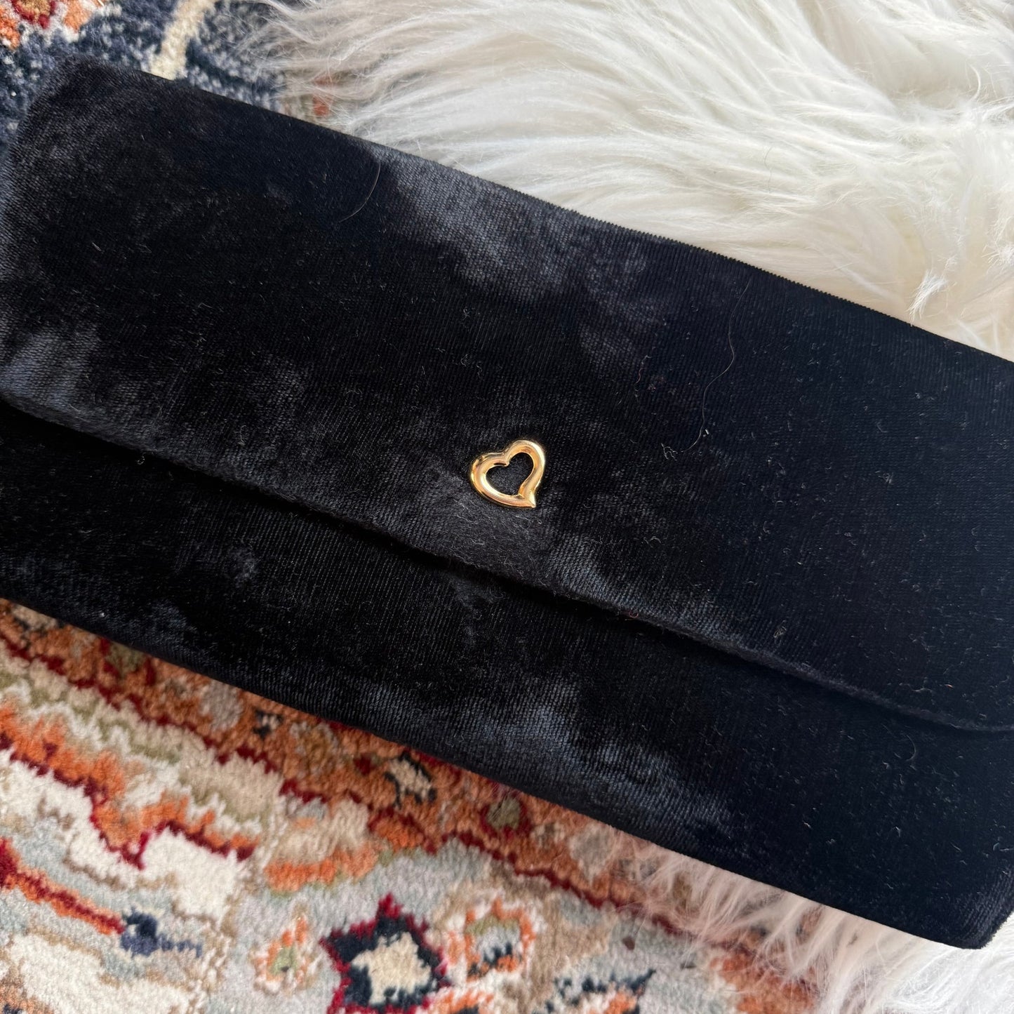Victoria's Secret Vintage 1990s Black Velvet Evening Bag/Clutch