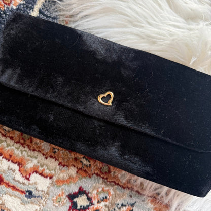 Victoria's Secret Vintage 1990s Black Velvet Evening Bag/Clutch