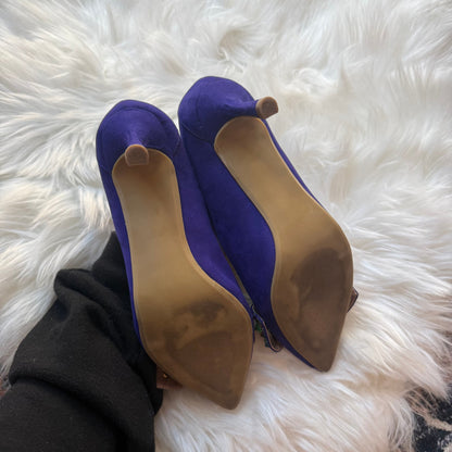 Betsey Johnson Vintage Purple Suede Bling Heels - Size 6