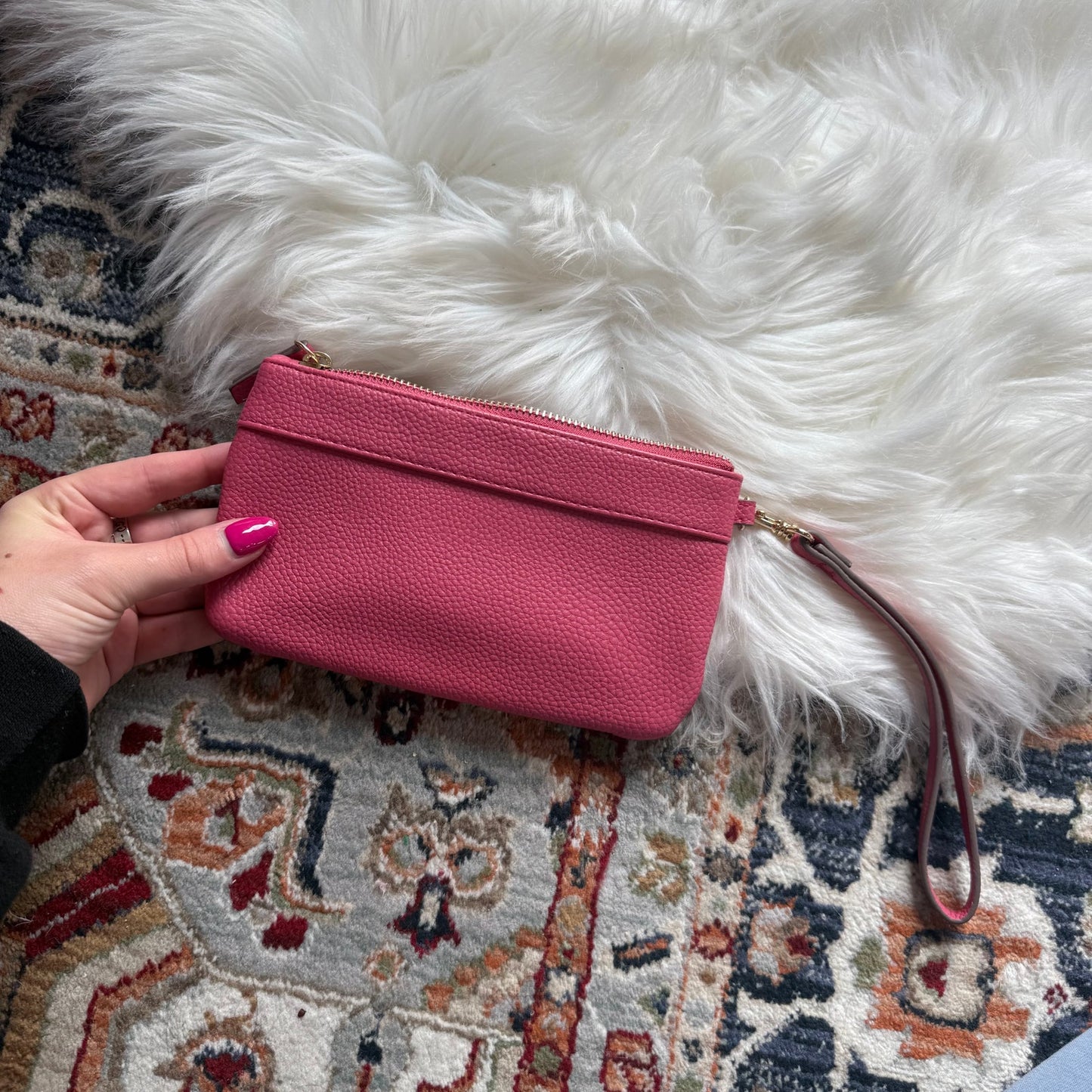 Nanette Lepore Designer Leather Wristlet/Clutch Bag