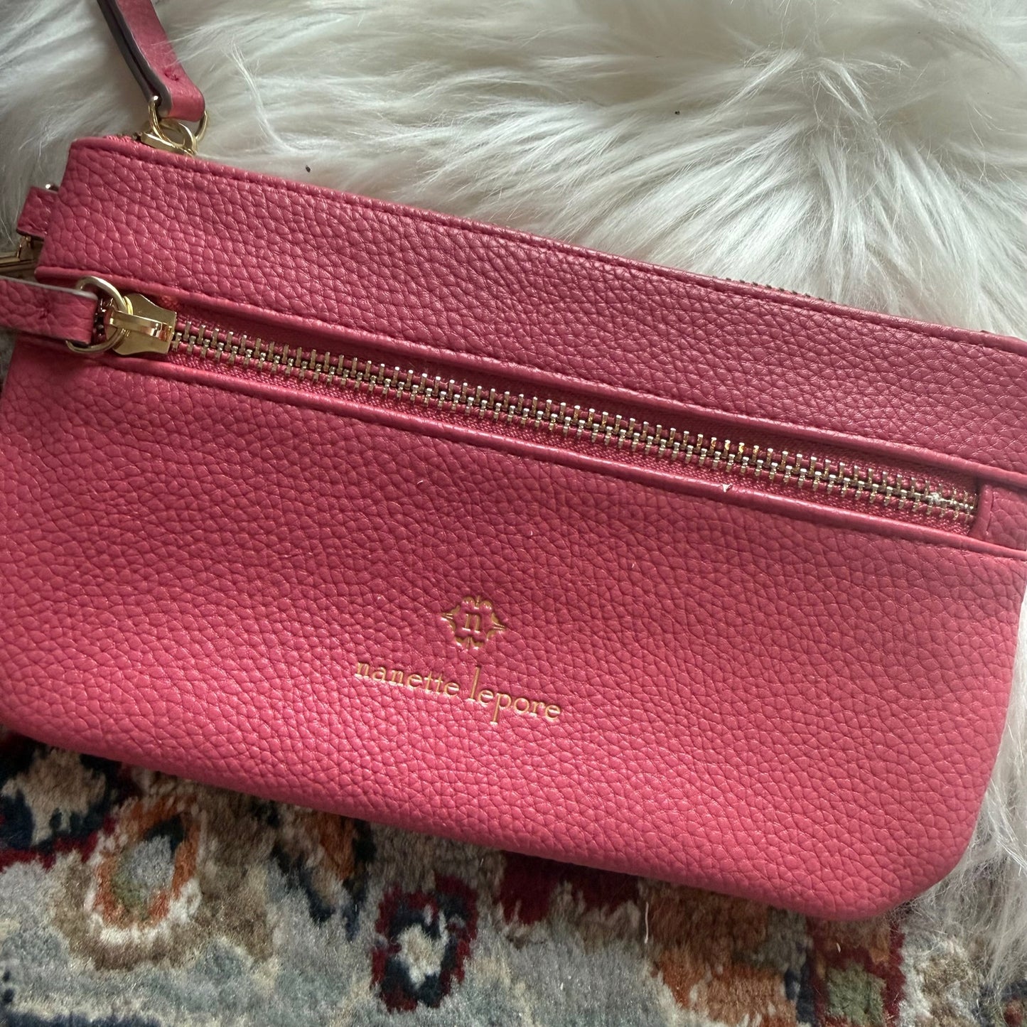 Nanette Lepore Designer Leather Wristlet/Clutch Bag